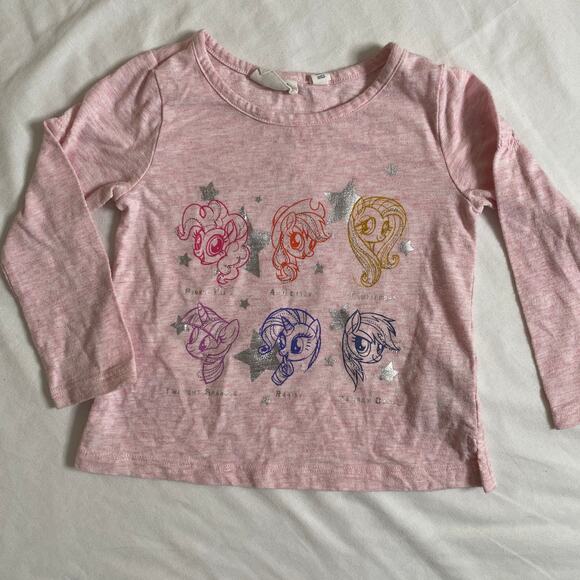 Baby Gap x Hasbro My Little Pony Pink Long Sleeve Top Sz 3 - Picture 3 of 6